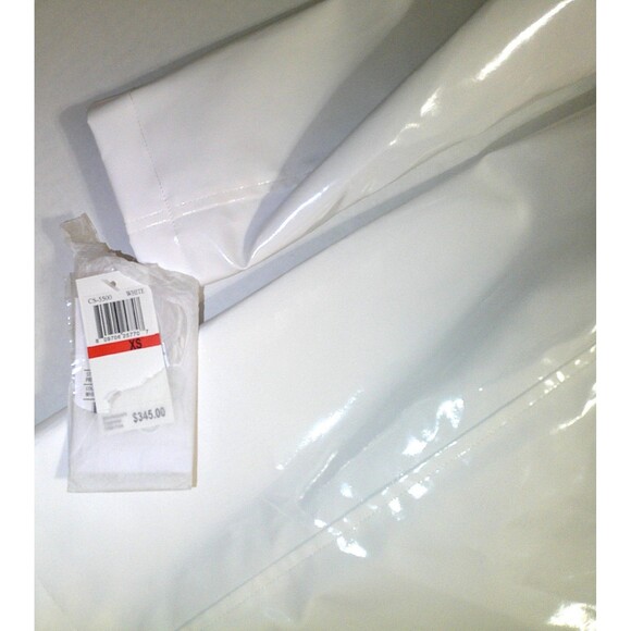 New NWT $375 Jane Post Iconic Princess Slicker Rain Coat Hood Women XS White - Picture 5 of 9